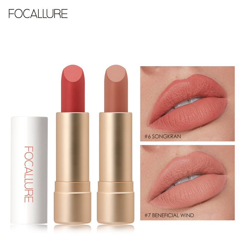 FOCALLURE Rossetto opaco per labbra Velluto nudo a lunga durata Leggero Staymax Polvere Impermeabile Idrata il trucco delle donne - Gufetto Brand 