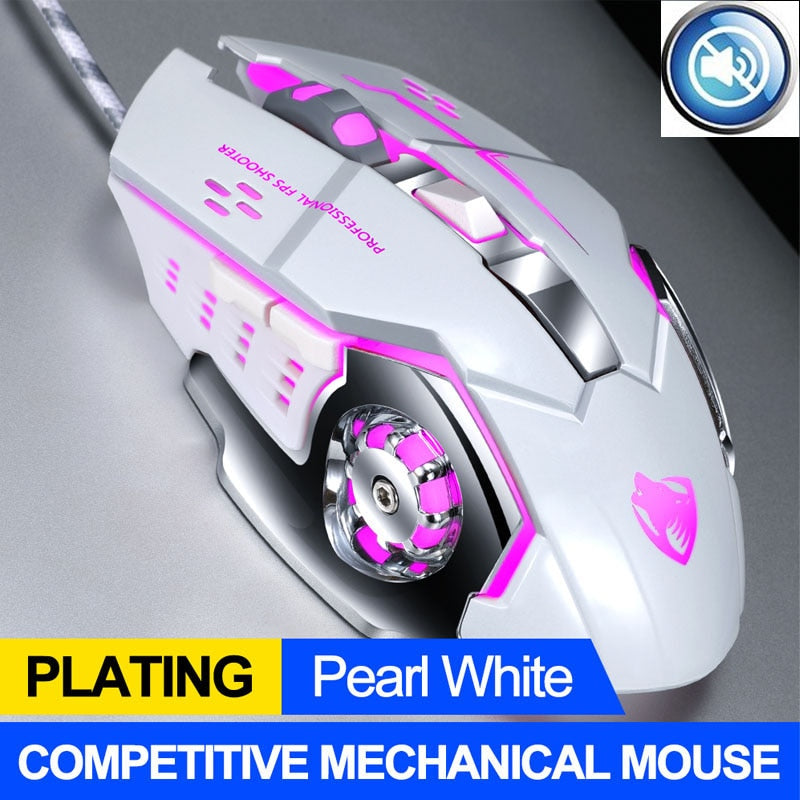 Professional Wired Gaming Mouse 6 Button 3200DPI LED Optical USB Computer Mouse Game Mice Silent Mouse Mause For PC laptop Gamer - Gufetto Brand 