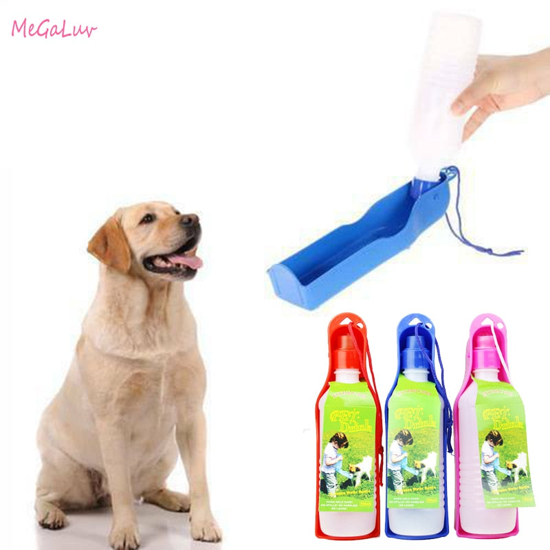 250ml Creative Pet Dog Drink Water Bottle Plastic Portable Water Bottle Pets Outdoor Travel Drinking Water Feeder Bowl - Gufetto Brand 