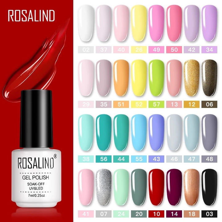 ROSALIND Gel Polish Set Manicure for Nails Semi Permanent Vernis top coat UV LED Gel Varnish Soak Off Nail Art Gel Nail Polish - Gufetto Brand 