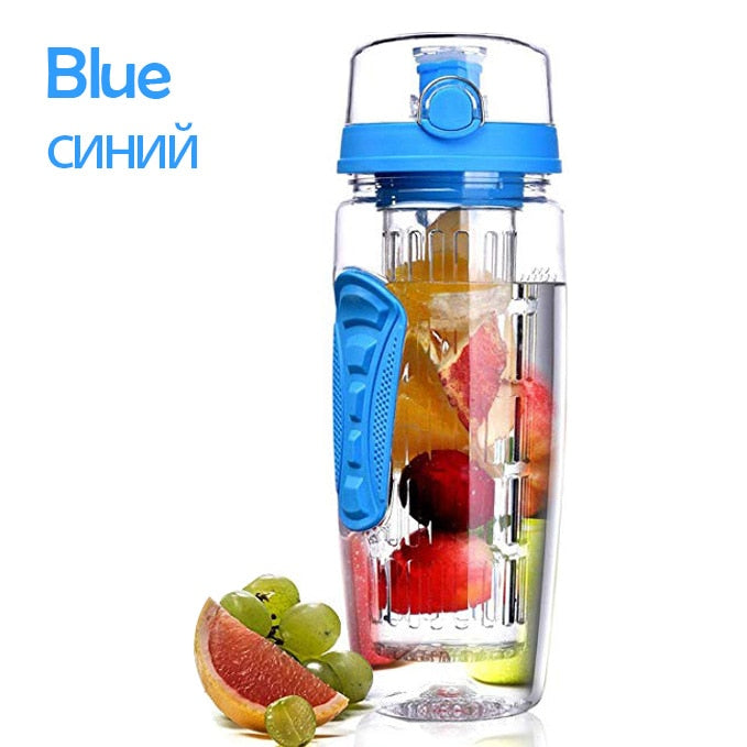 1000ml Water Fruit Bottle Bpa Free Plastic Sport Fruit Infuser Water Bottles with Infuser Juice Shaker Drink Bottle of Water - Gufetto Brand 