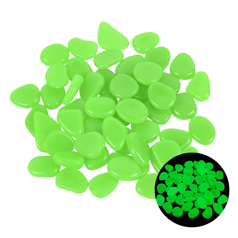 25/50pcs Glow in the Dark Garden Pebbles Glow Stones Rocks for Walkways Garden Path Patio Lawn Garden Yard Decor Luminous Stones - Gufetto Brand 