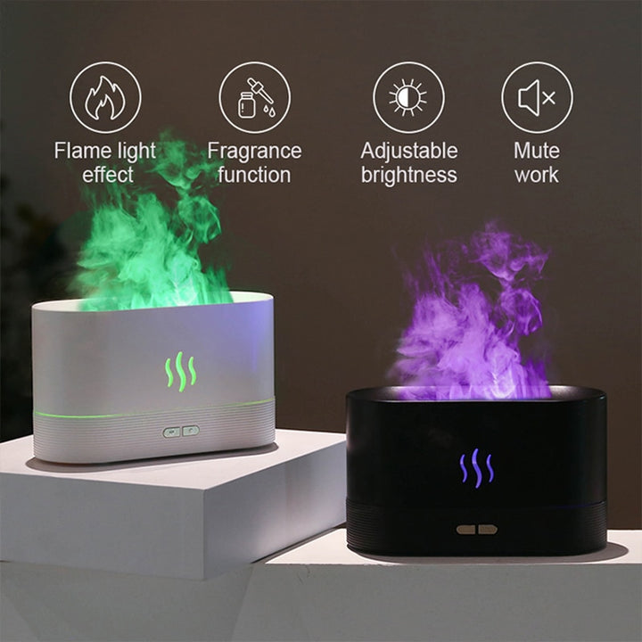 Kinscoter Aroma Diffuser Air Humidifier Ultrasonic Cool Mist Maker Fogger Led Essential Oil Flame Lamp Difusor - Gufetto Brand 