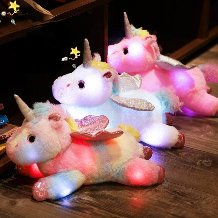 Luminous Glowing Unicorn Plush Toys For Children Rainbow LED Light Soft Stuffed Cute Animal Pillow Dolls Kids Baby Xmas Gifts - Gufetto Brand 