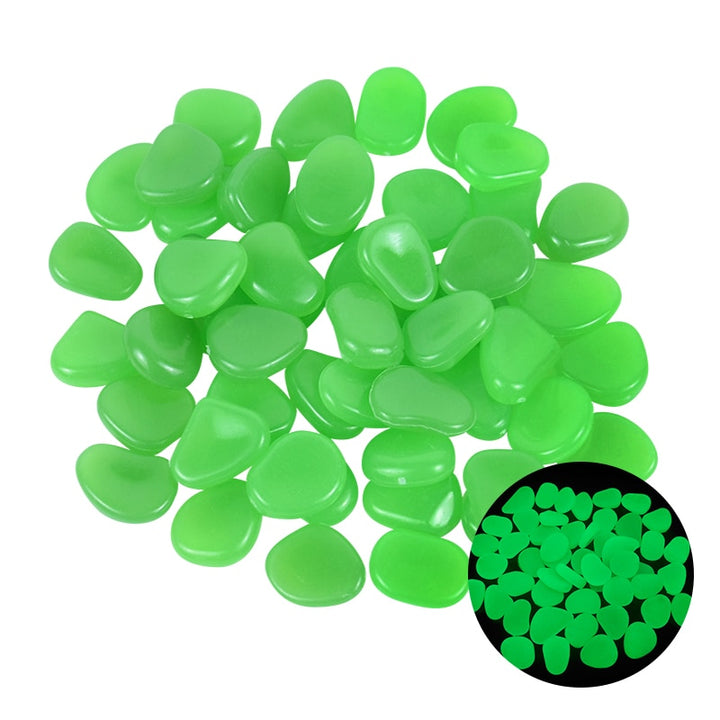 25/50pcs Glow in the Dark Garden Pebbles Glow Stones Rocks for Walkways Garden Path Patio Lawn Garden Yard Decor Luminous Stones - Gufetto Brand 