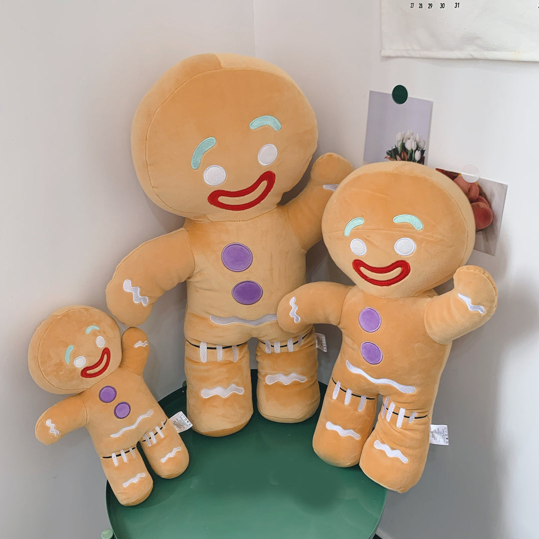 INS Gingerbread Man Peluche Biscotto Shrek Giocattoli Dormire Biscotti Renna Cuscino Cuscino Farcito Divano Decorazione della casa delle bambole Regalo - Gufetto Brand 