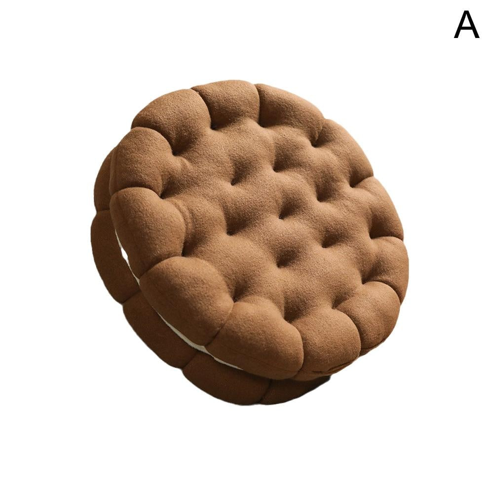 Biscotto rotondo Peluche Biscotti Cuscino Biscotto Cuscino Cibo Sedia per la casa Cuscino realistico Decorazione Snack Car C1t4 - Gufetto Brand 