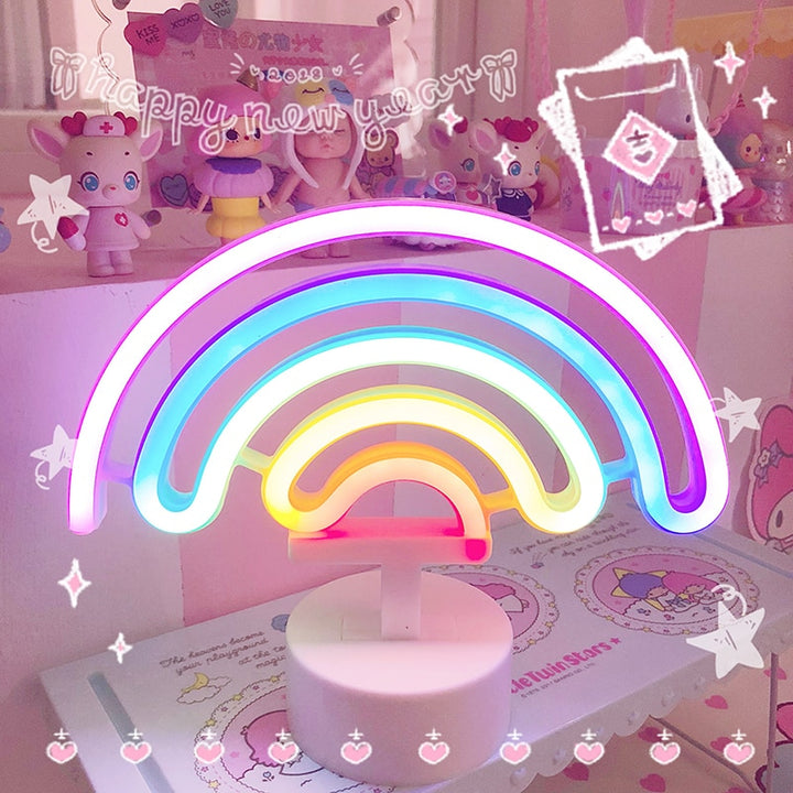 Rainbow Unicorn Neon Led Night Lamp - Gufetto Brand 