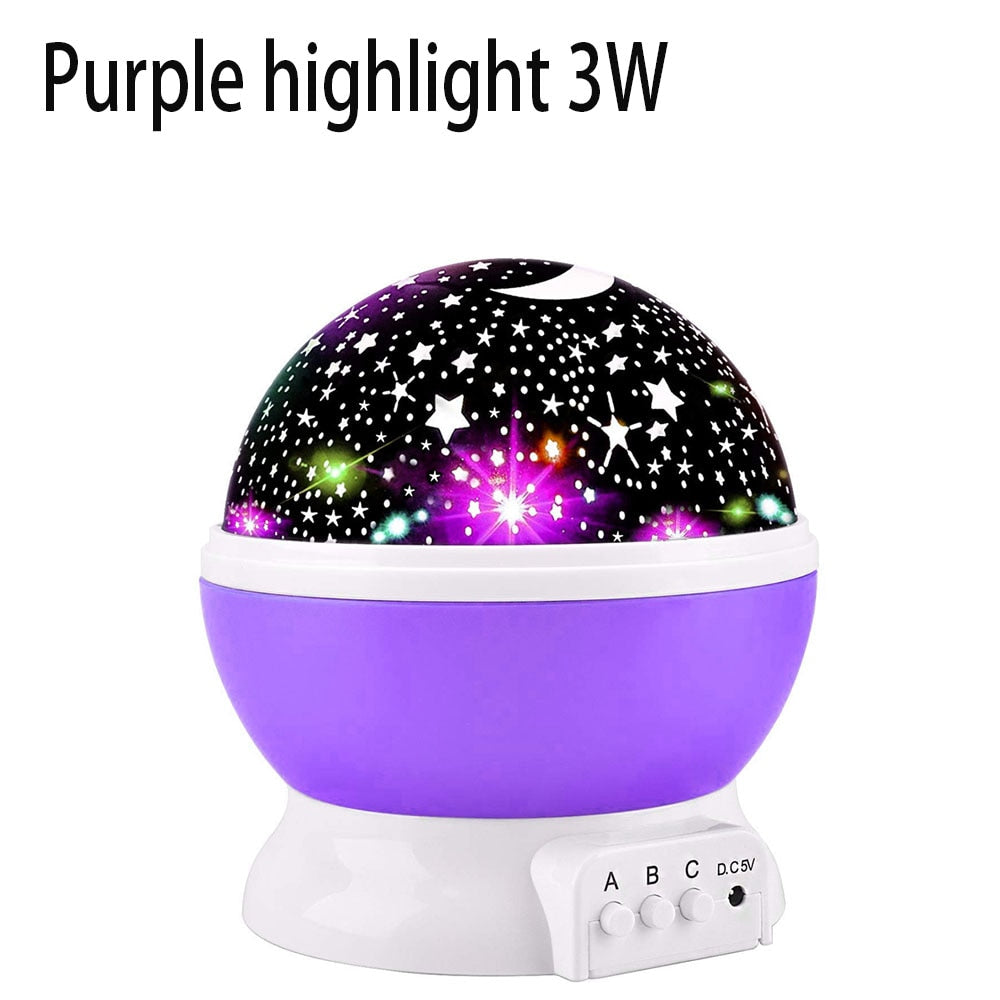 Proiettore stellato Luce notturna Cielo rotante Luna Lampada di proiezione Lampade notturne galattiche Starlight Luci natalizie per bambini Regalo per bambini - Gufetto Brand 