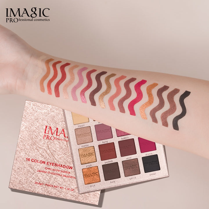 IMAGIC New Arrival Charming Eyeshadow 16 Color Makeup Palette Matte Shimmer  Pigmented Eye Shadow Powder - Gufetto Brand 