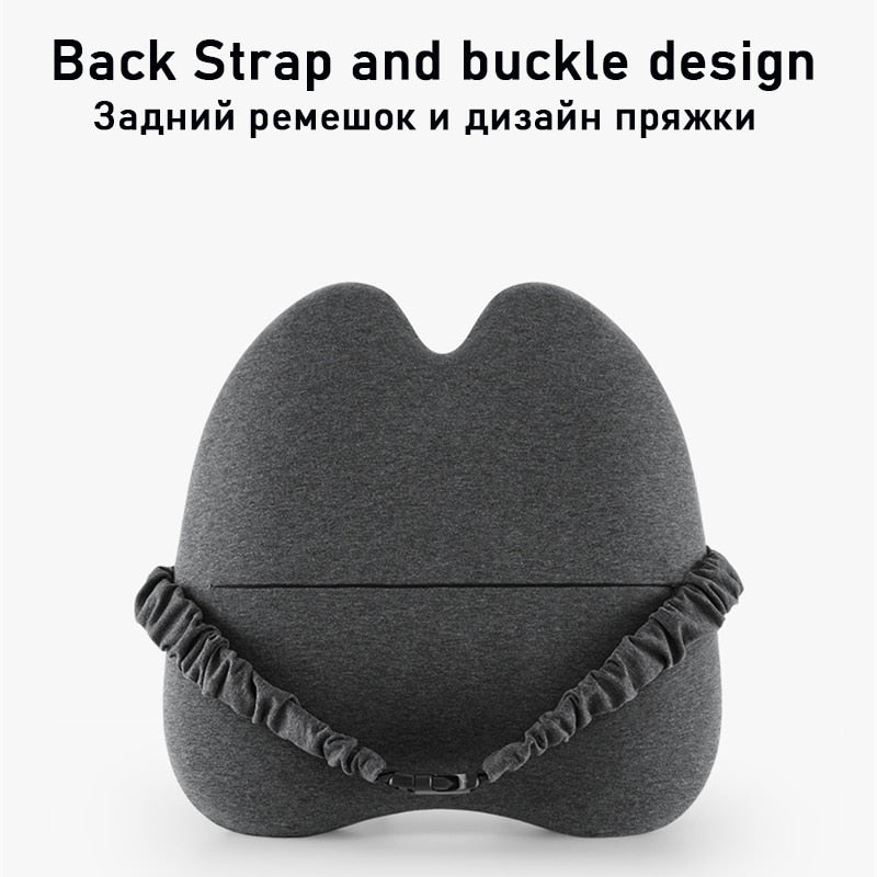 Memory Foam Cuscino per la vita Cuscino di supporto lombare per la schiena Cuscino ortopedico Seggiolino auto Cuscino per sedia da ufficio Cuscini per massaggio al coccige - Gufetto Brand 