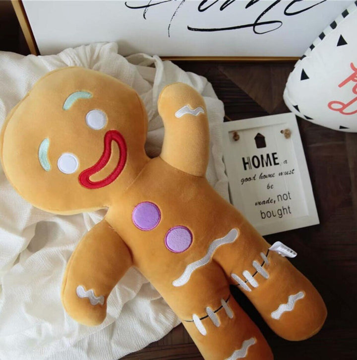 INS Gingerbread Man Peluche Biscotto Shrek Giocattoli Dormire Biscotti Renna Cuscino Cuscino Farcito Divano Decorazione della casa delle bambole Regalo - Gufetto Brand 