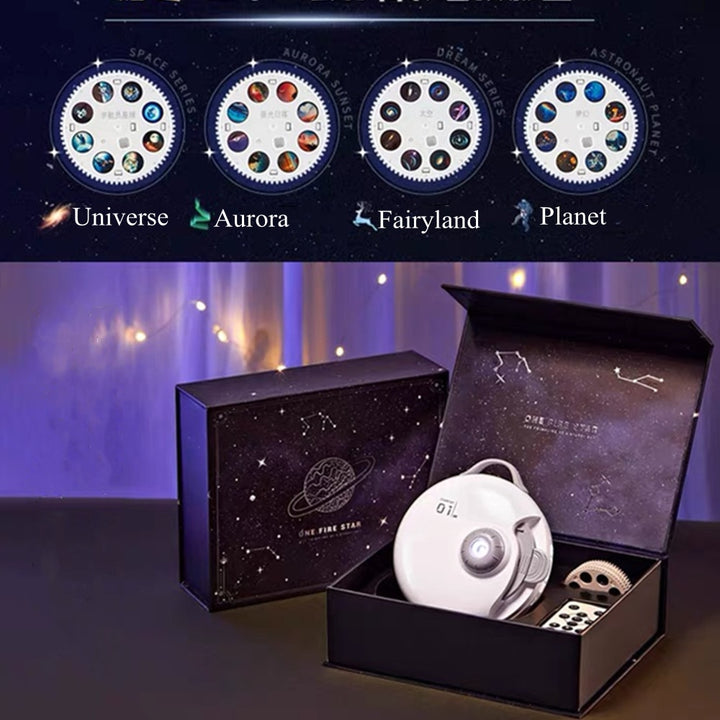 32 in 1 Proiettore stella a LED Luce notturna Proiezione planetario Galassia Proiettore cielo stellato Lampada per bambini Decorazione della stanza ricaricabile USB - Gufetto Brand 