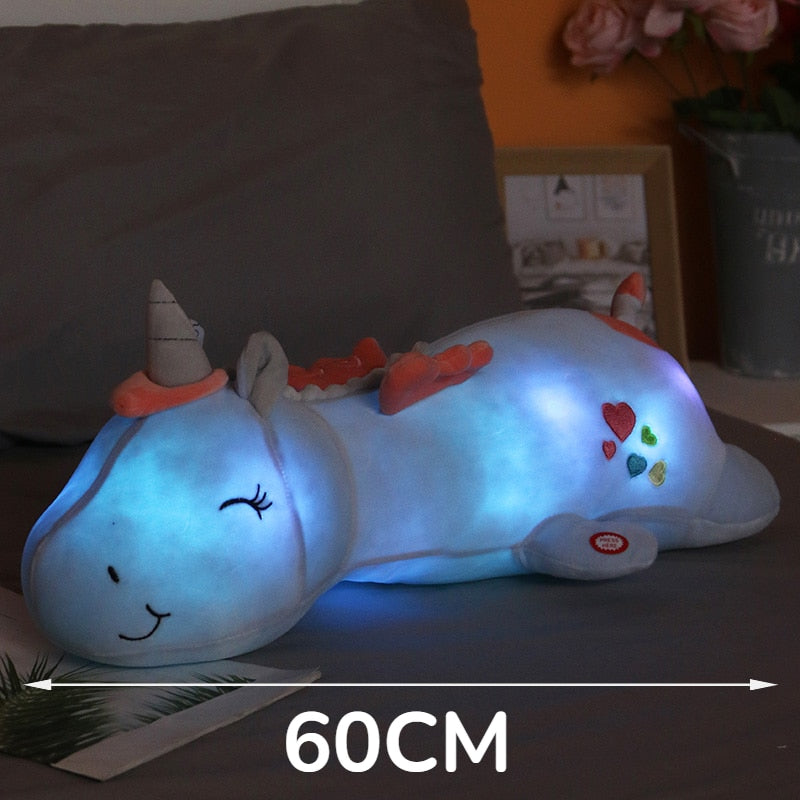 Luminous Glowing Unicorn Plush Toys For Children Rainbow LED Light Soft Stuffed Cute Animal Pillow Dolls Kids Baby Xmas Gifts - Gufetto Brand 