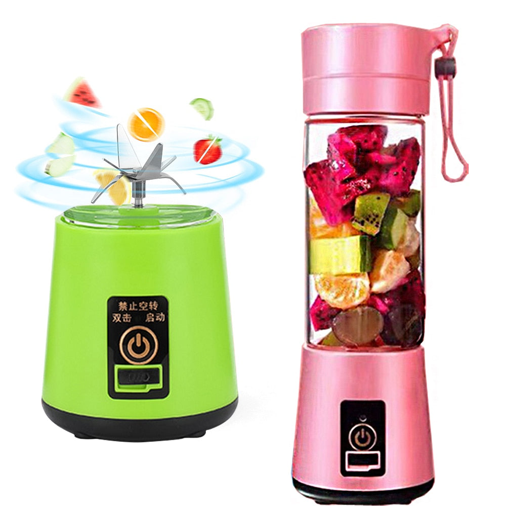 Frullatore portatile Bottiglia Spremiagrumi elettrico Estrattori di succo fresco senza fili Mixer Frullato Spremiagrumi Frullatore a proiettile - Gufetto Brand 