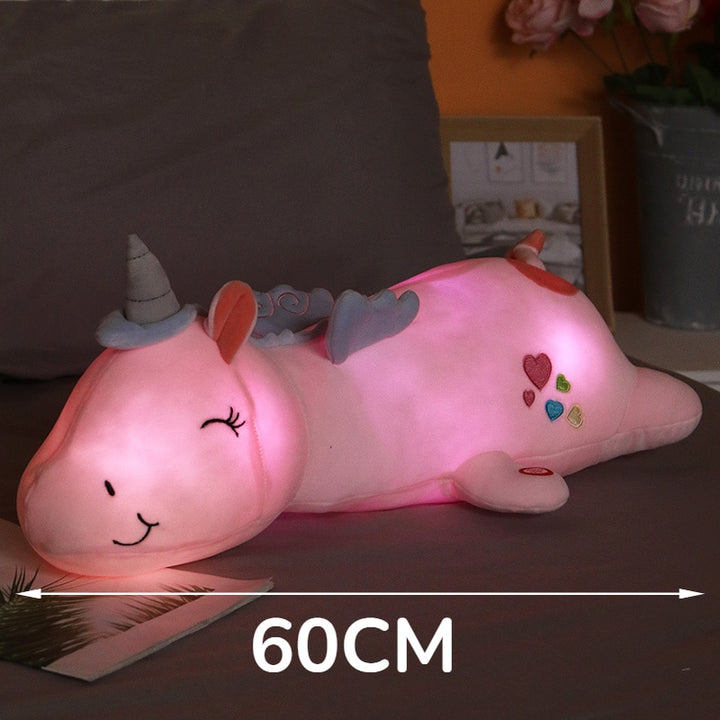 Luminous Glowing Unicorn Plush Toys For Children Rainbow LED Light Soft Stuffed Cute Animal Pillow Dolls Kids Baby Xmas Gifts - Gufetto Brand 