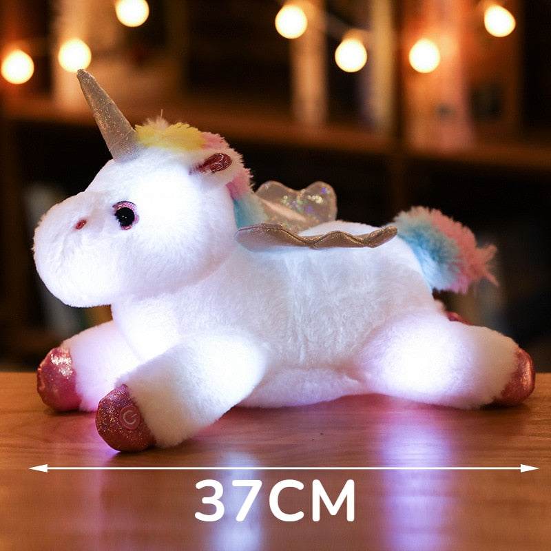 Luminous Glowing Unicorn Plush Toys For Children Rainbow LED Light Soft Stuffed Cute Animal Pillow Dolls Kids Baby Xmas Gifts - Gufetto Brand 