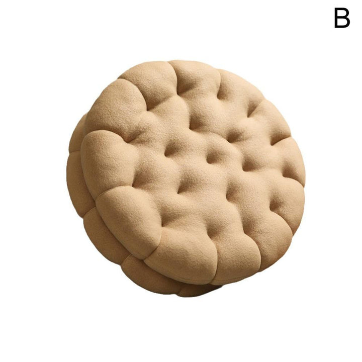 Biscotto rotondo Peluche Biscotti Cuscino Biscotto Cuscino Cibo Sedia per la casa Cuscino realistico Decorazione Snack Car C1t4 - Gufetto Brand 