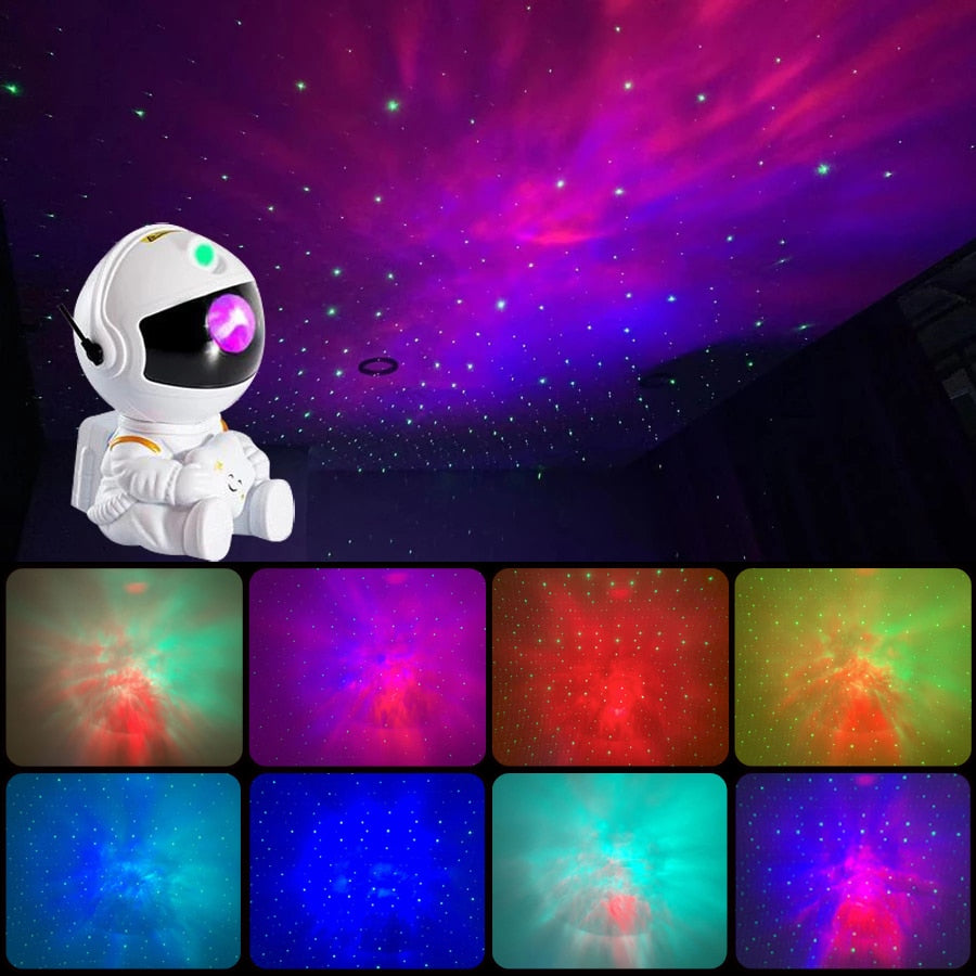 NOVITÀ Astronauta Galaxy Starry Projector Night Light Star Sky Night Lamp per camera da letto Decorativo per la casa Regalo di compleanno per bambini - Gufetto Brand 