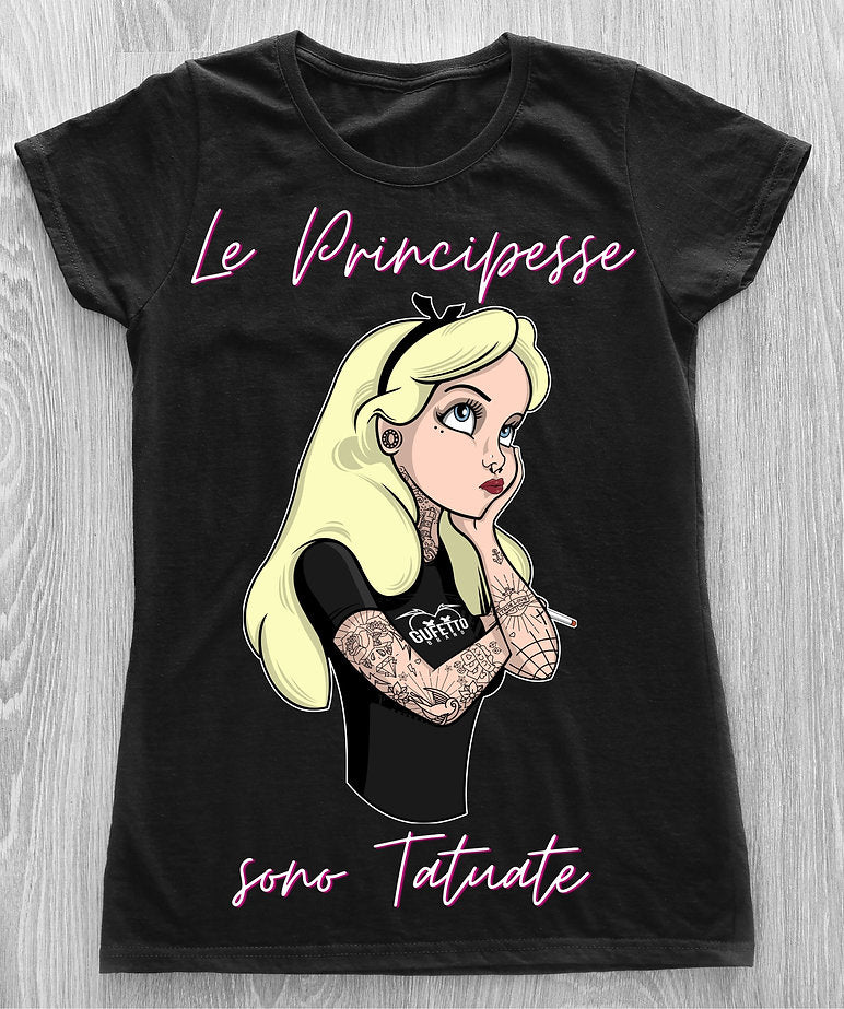 T-shirt Donna PRINCIPESSE TATTOO ( P4598764 ) - Gufetto Brand 