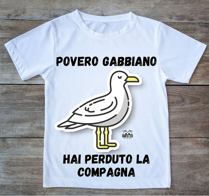 T-shirt Uomo Povero Gabbiano ( G7843127 ) - Gufetto Brand 