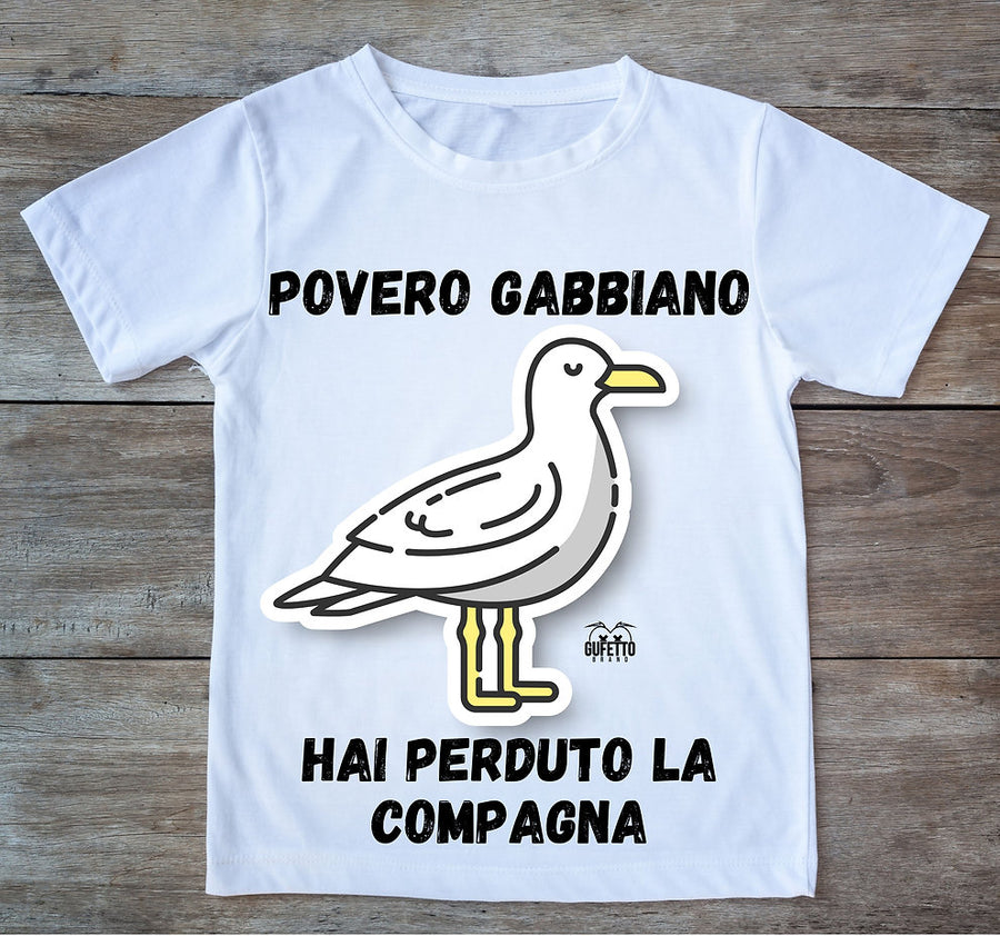 T-shirt Uomo Povero Gabbiano ( G7843127 ) - Gufetto Brand 