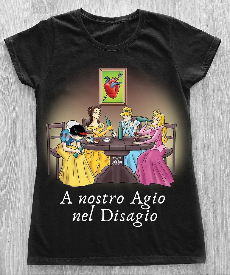 T-shirt Donna Principesse Disagio 3.0 LIMITED EDITION ( A5609863 ) - Gufetto Brand 