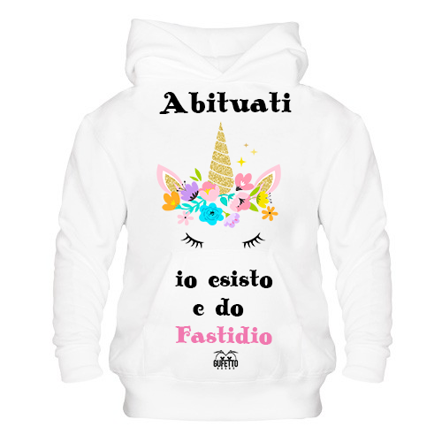 Felpa donna Unicorn Abituati - Gufetto Brand 