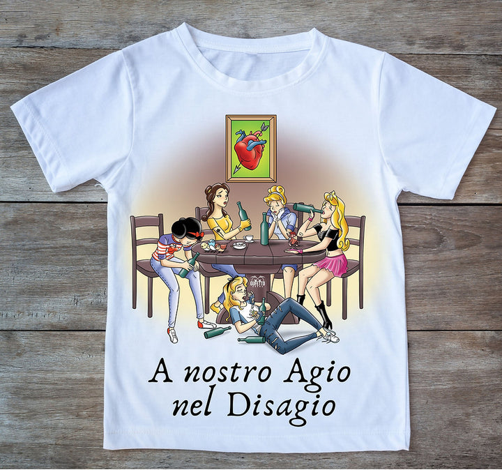 T-shirt Uomo Principesse Disagio 2.0 ( P789654 ) - Gufetto Brand 