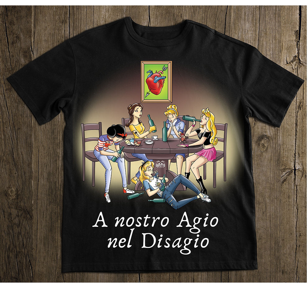 T-shirt Uomo Principesse Disagio 2.0 ( P789654 ) - Gufetto Brand 