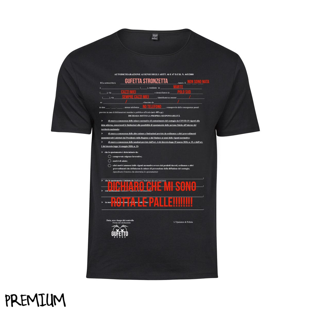 T-shirt Donna Autocertificazione Gufetta ( G74264 ) - Gufetto Brand 