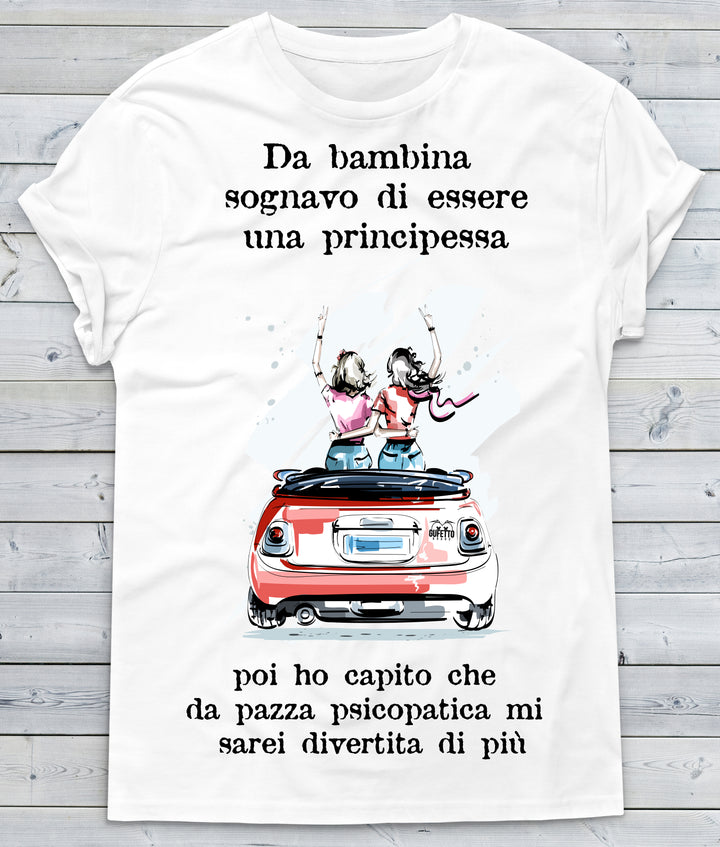 T-shirt Donna  Da Bambina ( V592 ) - Gufetto Brand 