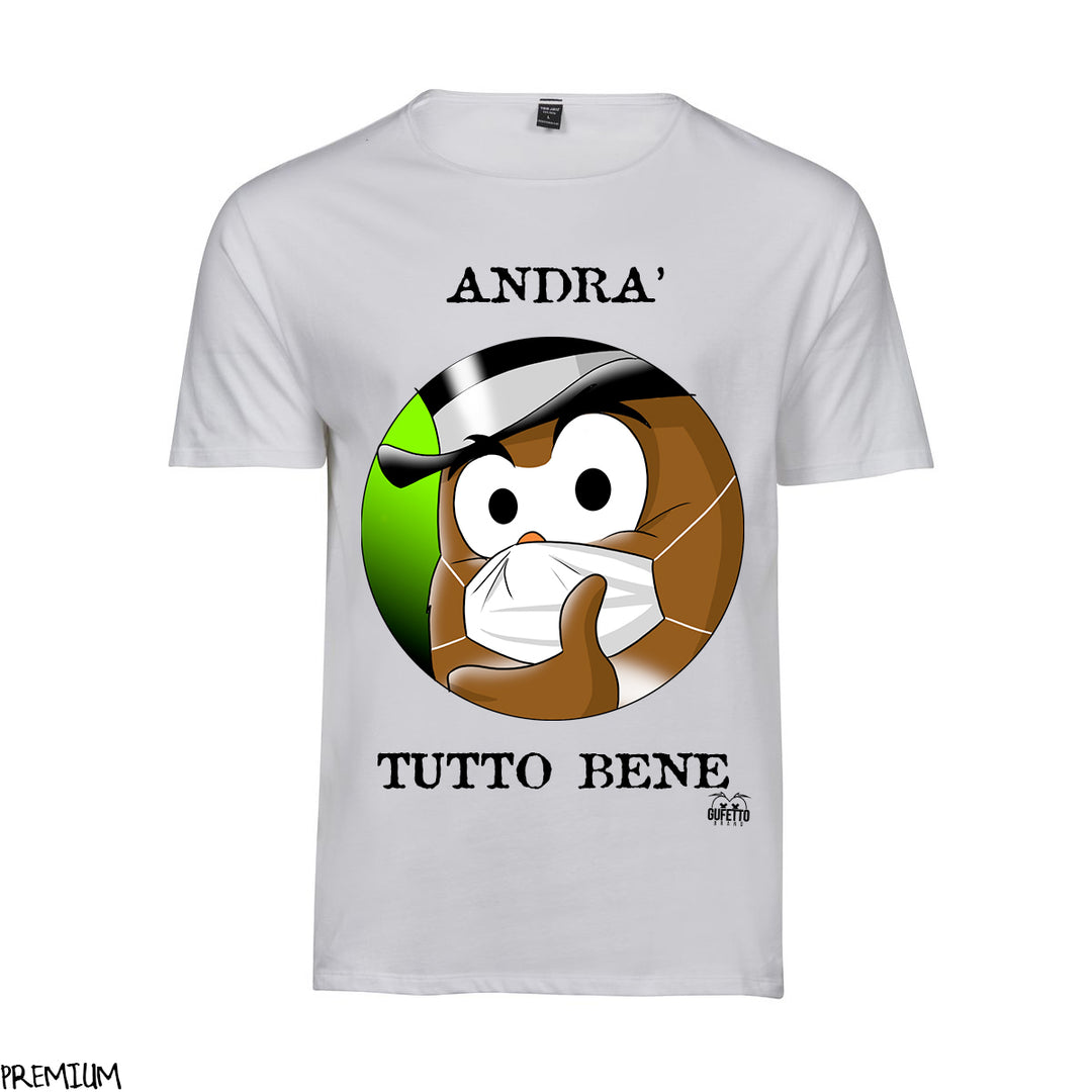 T-shirt Uomo Andrà tutto bene 'Gufetto' ( J827 ) - Gufetto Brand 