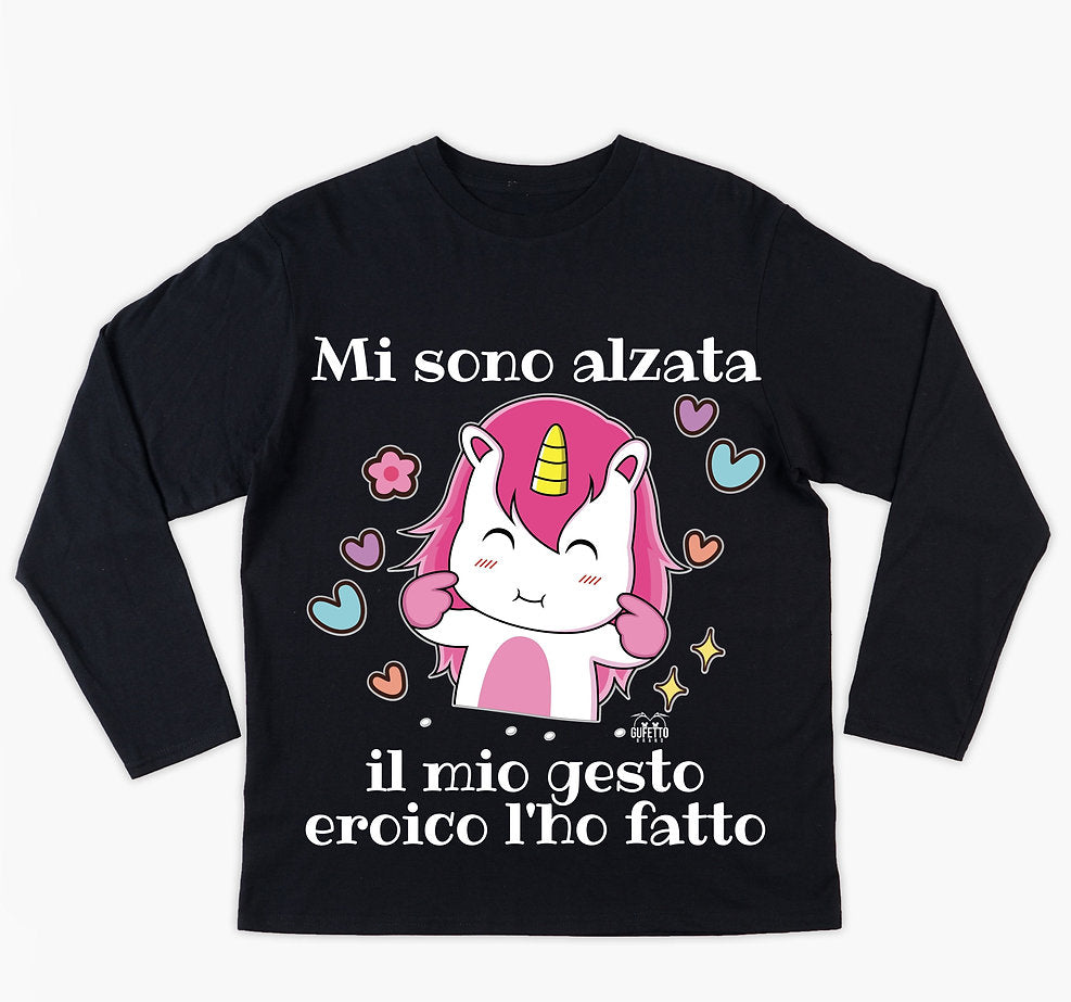 T-shirt Donna Mi sono Alzata ( M672086 ) - Gufetto Brand 