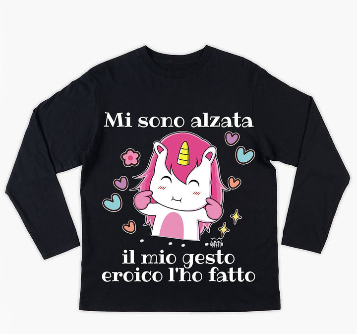 T-shirt Donna Mi sono Alzata ( M672086 ) - Gufetto Brand 