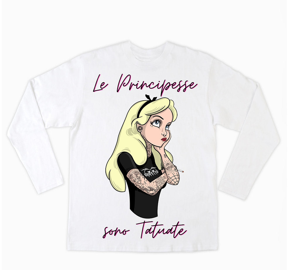 T-shirt Donna PRINCIPESSE TATTOO ( P4598764 ) - Gufetto Brand 