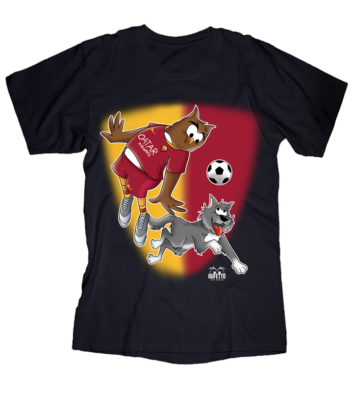 T-shirt Donna Soccer Gufetto GialloRosso - Gufetto Brand 