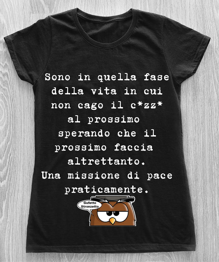 T-shirt Donna PRATICAMENTE ( P9031678 ) - Gufetto Brand 