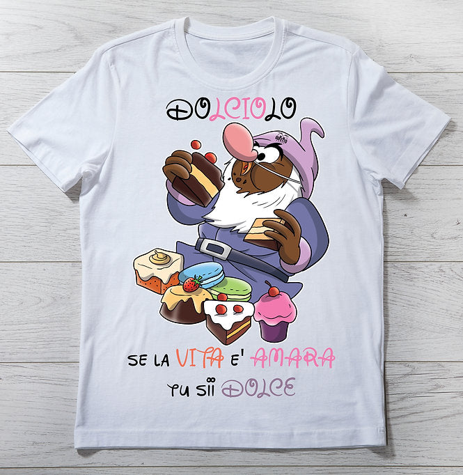 T-shirt Donna I 7 Nani del dopo Pranzo DOLCIOLO ( D74267 ) - Gufetto Brand 