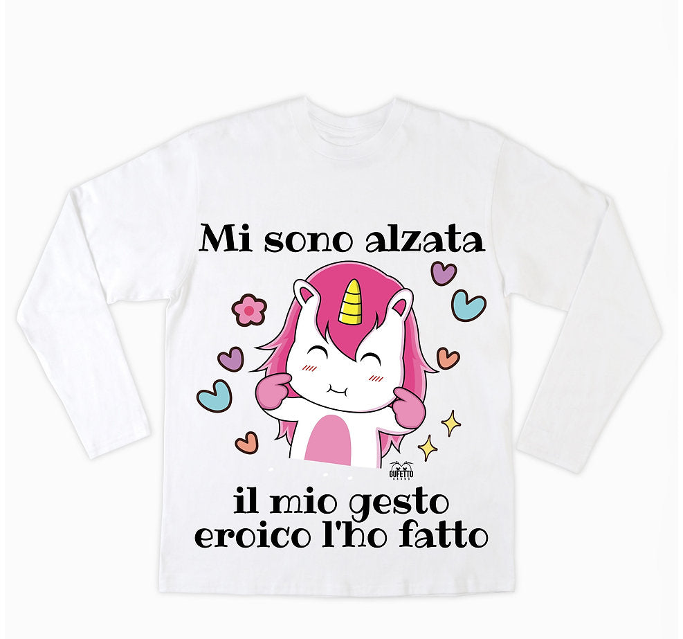 T-shirt Donna Mi sono Alzata ( M672086 ) - Gufetto Brand 