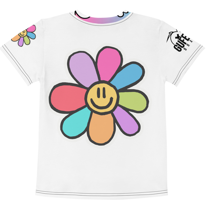 T-shirt girocollo per bambini FLOWER SMILE - Gufetto Brand 