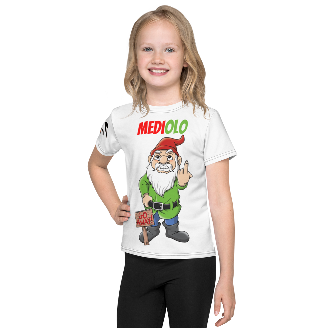 T-shirt girocollo per bambini Mediolo Bianca - Gufetto Brand 