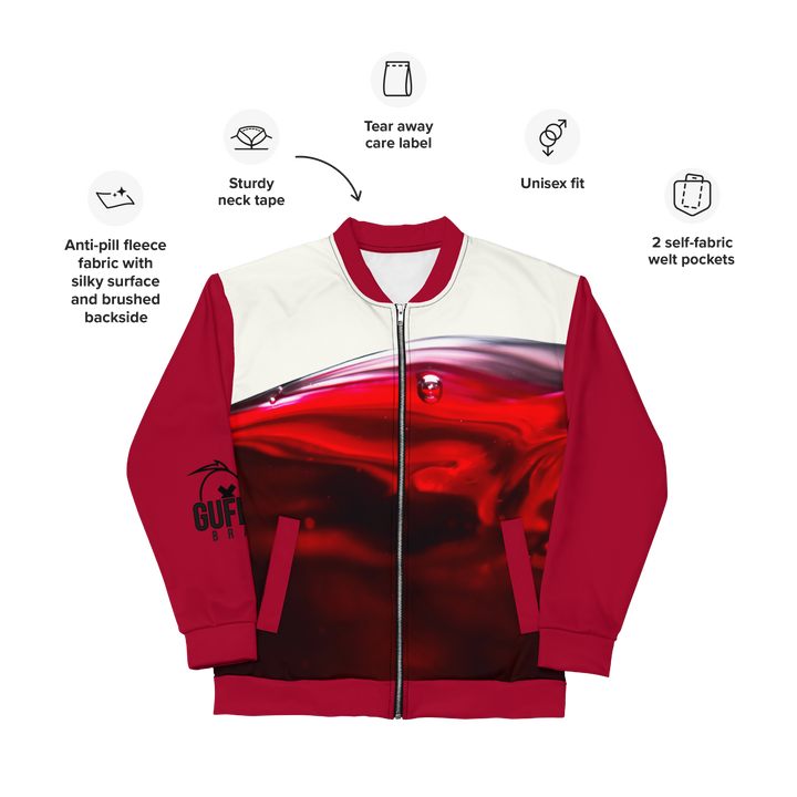 Bomber unisex Uomo/Donna WINE - Gufetto Brand 