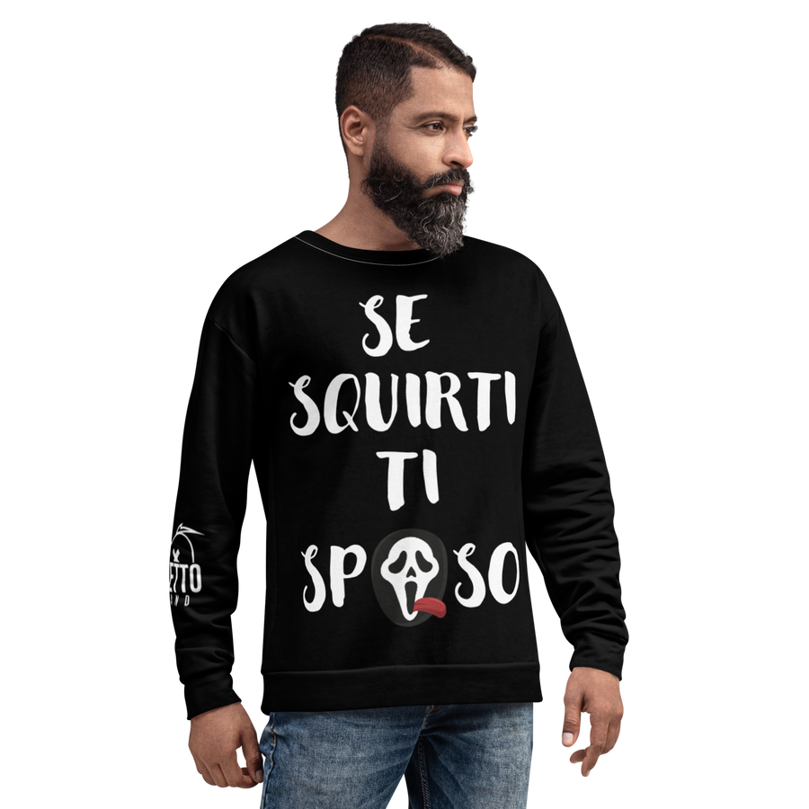 Felpa unisex SQUIRTI Nera - Gufetto Brand 