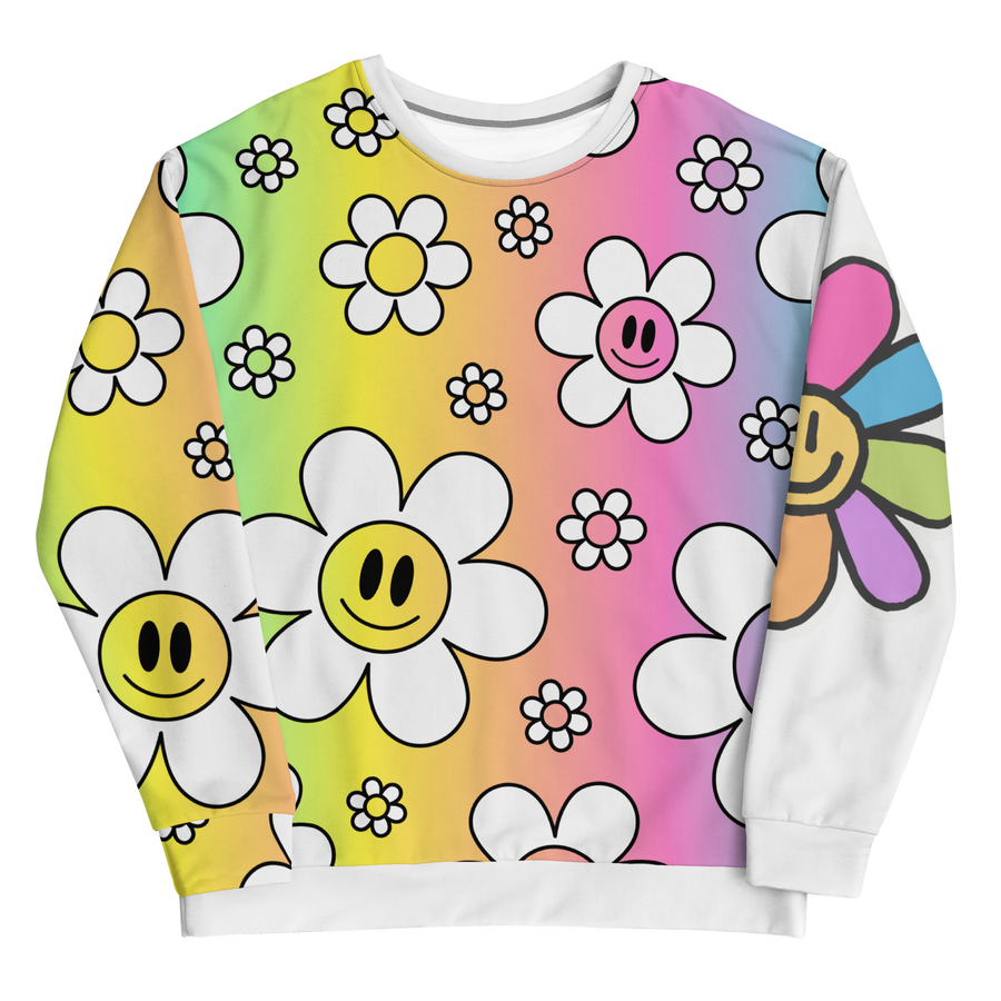 Felpa unisex Classic Uomo/Donna Flower Smile - Gufetto Brand 