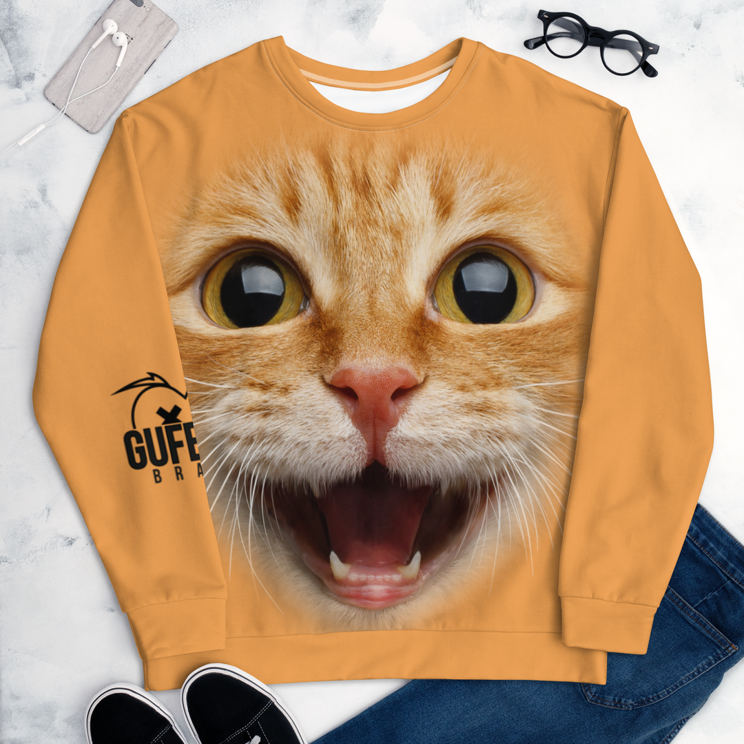 Felpa unisex Uomo/Donna Gatto Ginger - Gufetto Brand 