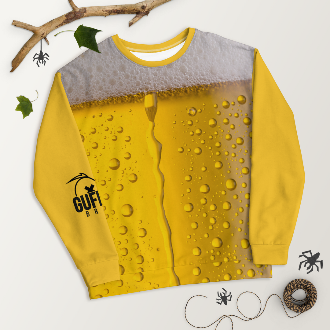 Felpa unisex Uomo/Donna BIRRA - Gufetto Brand 