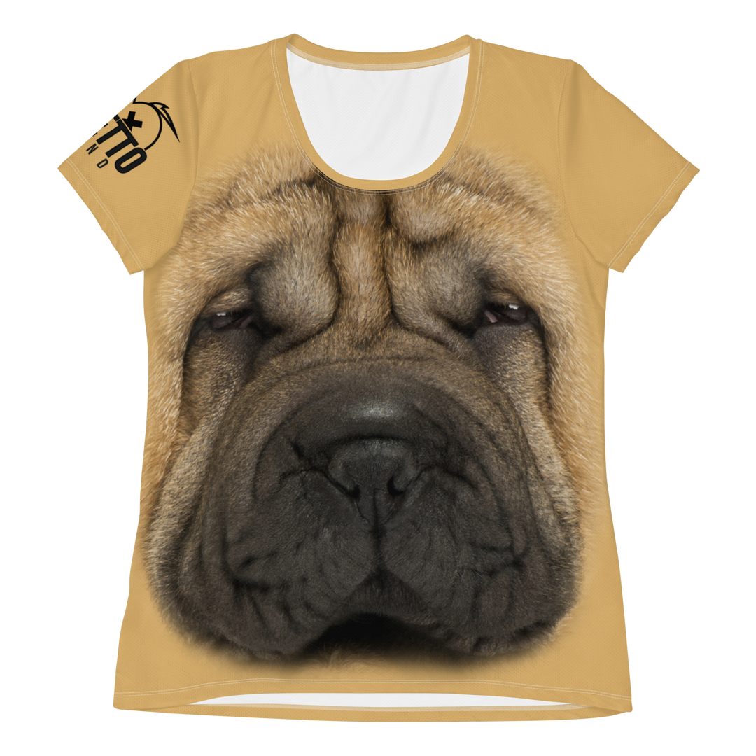 Maglietta sportiva donna Sharpei - Gufetto Brand 