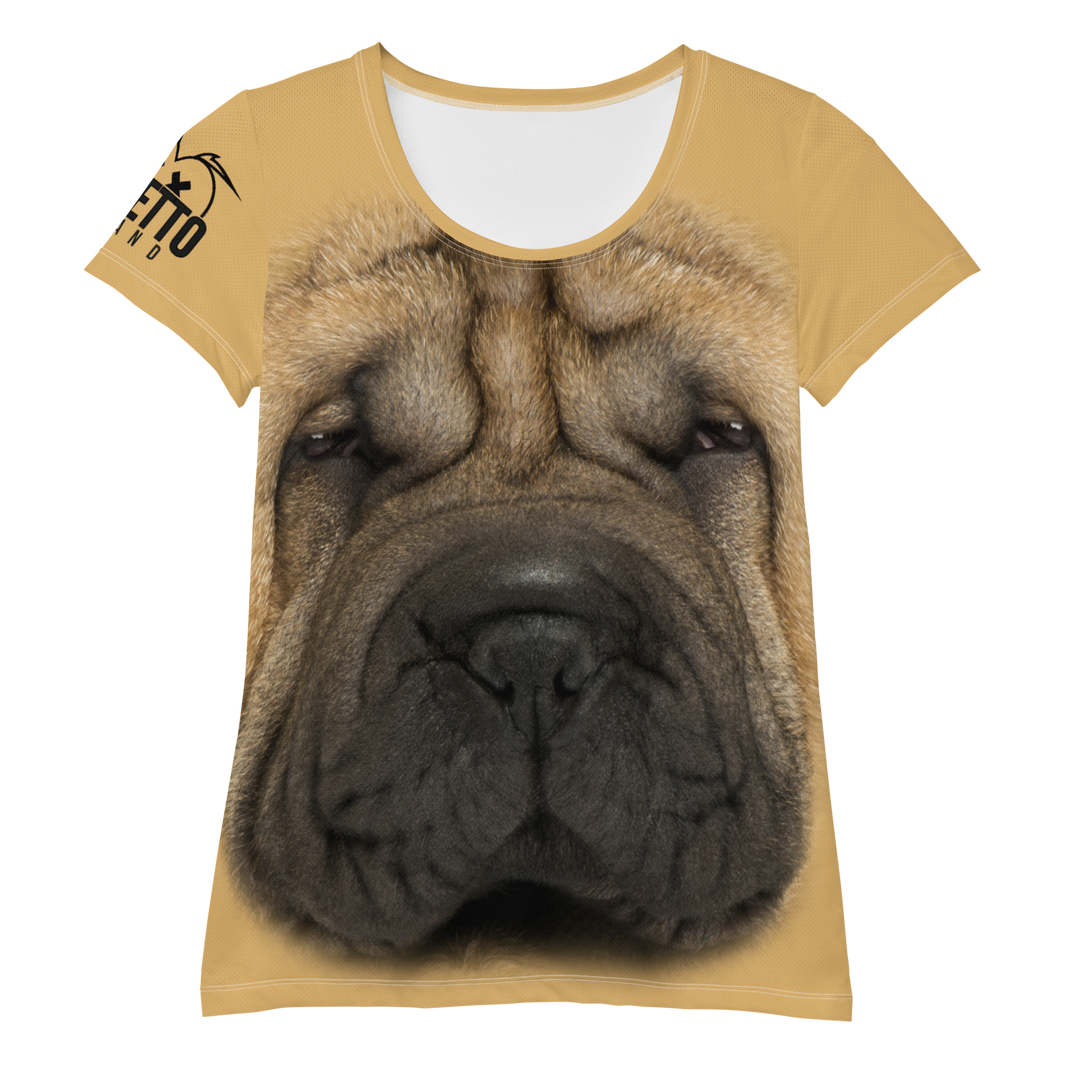 Maglietta sportiva donna Sharpei - Gufetto Brand 