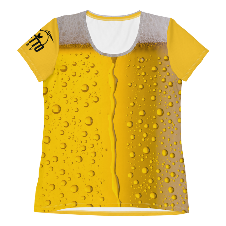 Maglietta sportiva donna con stampa all-over BIRRA - Gufetto Brand 